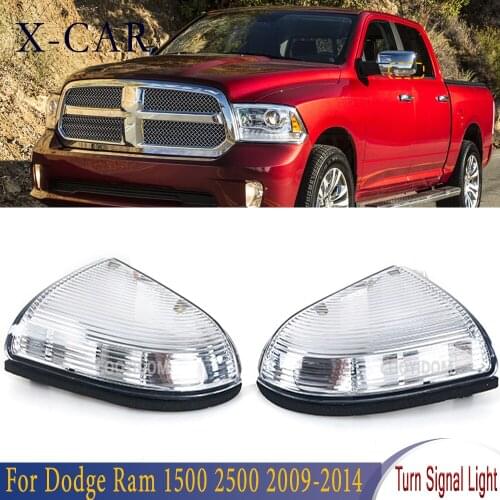 X-CAR Left Right LED Car Front Side Mirror Turn Signal Light Turn Signal Lamp For DODGE RAM 2500 2010 2011 2012-2014 68064949AA