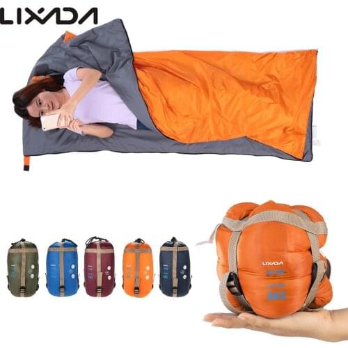 LIXADA Outdoor Envelope Sleeping Bag Mini Ultralight Multi-function Lazy Bag Hiking Square Camping Sleeping Bags Nylon 190*75cm