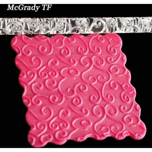 Flower Vine Shape Acrylic Rolling Pin Transparent Embossing Sugarcraft Cake Fondant Pastry Cake Decoration Tools Cake Tools