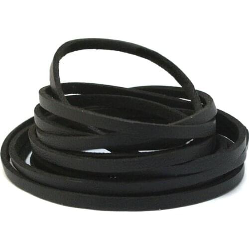 New Fashion Black 3mm 1M Flat Faux Suede Korean Velvet Leather Cord string Rope Thread Jewelry Findings