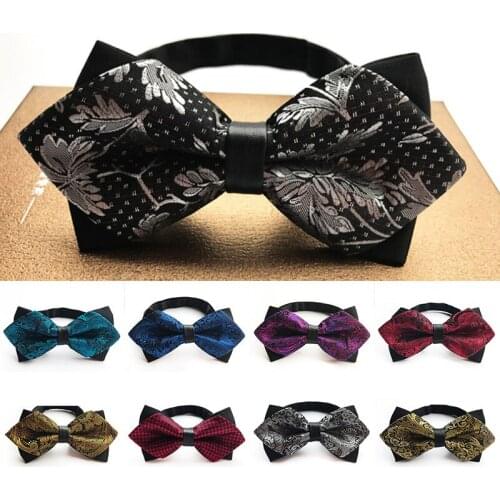 Q Men Ties Fashion Commercial Bowties Bowknot Floral Printed Gentlemen Bowtie Wedding Groom Cravat British Aristocracy Nice Gift