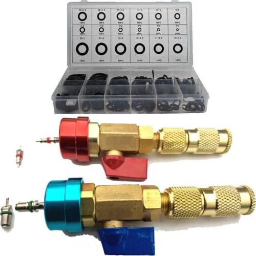 R134a A/C Valve Core Remover Installer No Gas Loss Set of 2 Universal Hand Tools