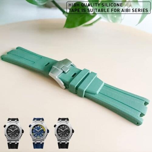 28mm Nature Silicone Watchbands For Audemars Piguet AP ROYAL OAK Watch Accessories Rubber Watch Bracelet Watch Band Belt Strap