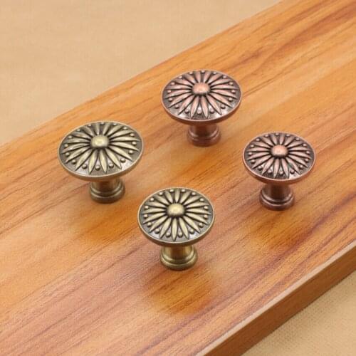 Cabinet Handles Antique Pull Handles Round Shape Cabinet Pulls Retro Desk Drawer Knob Wardrobe Pulls Door Furniture Hardware