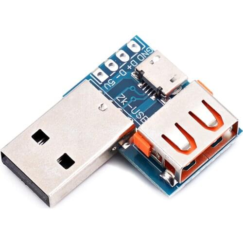 USB Converter Standard USB Female to Male to Micro USB to 4P Terminal Adapter Board 2.54mm