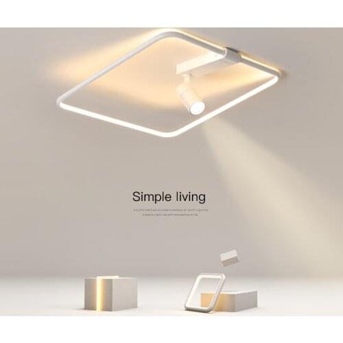 Ultra-thin Creative Square Round Ceiling Lamp Led Modern Minimalist Nordic Personality Living Room Lights Study Bedroom Lamp Ins