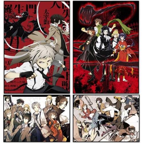 Japanese Animation Bungo Stray Dogs Anime Poster And Prints Cartoon Canvas Painting Living Room Home Decoration Wall Art Picture