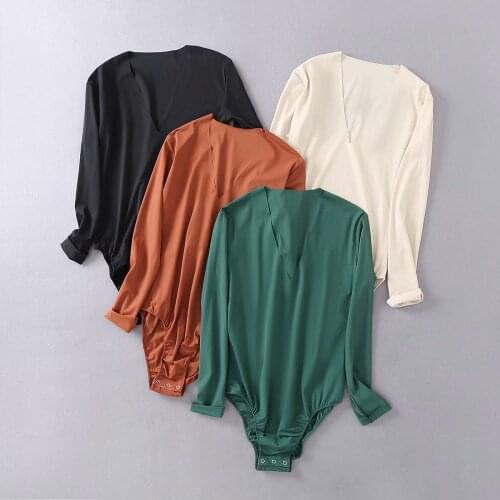 Women bodysuit sexy v-neck overalls