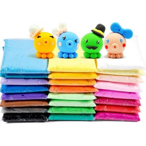 100g Super Light Clay Children Handmade DIY Puzzle Early Education Toys 24 Colors 100g Color Clay Space Clay Plasticine Clays