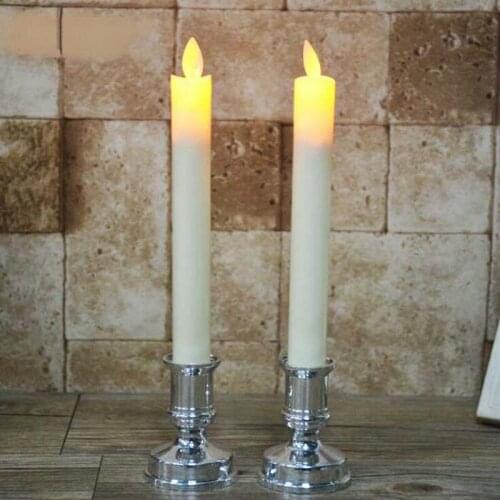 120pcs Remote controlled Moving Dancing wick LED Taper Candle w/Timer Stick Candles Light Xmas Wedding Table Party Decoration