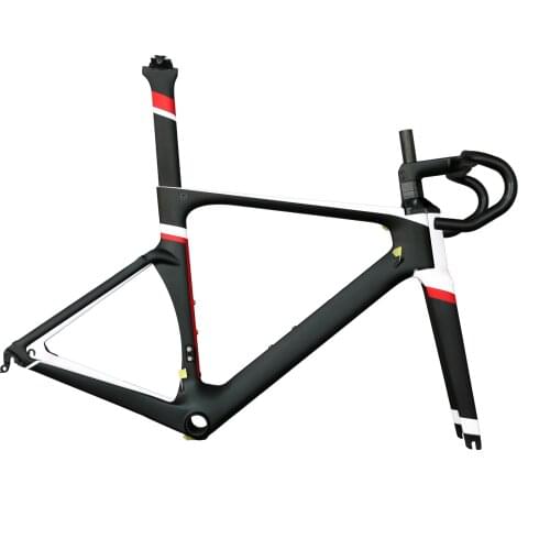 2019 Newest custom paint carbon fiber T700 road bike frame with integrated handlebar FM005
