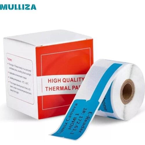 25x38mm blue self-adhesive thermal label cable 100 labels per roll office thermal paper high-quality waterproof self-adhesive