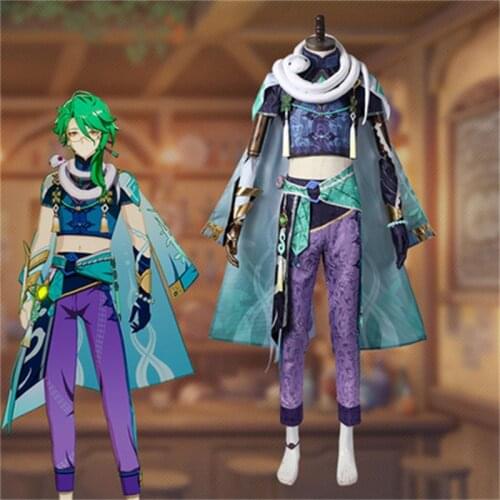 Anime Game Genshin Impact COSPLAY BaiZhu Costume Anime Performance Costume Project Cosplay Costume Accessories Complete