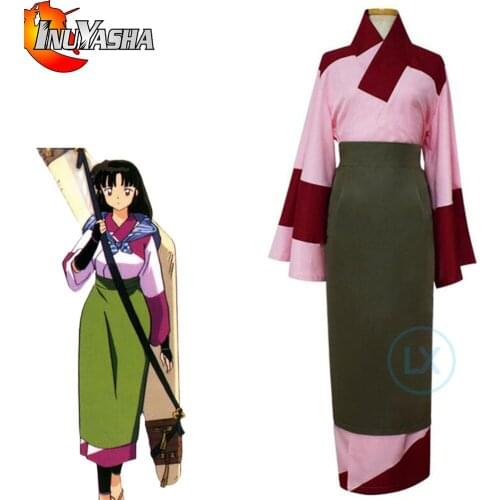 Anime Inuyasha Cosplay Costume Sango Kimono Cosplay Costume Halloween Costume For Women Girls Clothing Gift