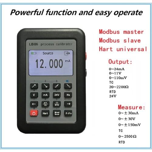 Free shipping HART Modbus 4-20mA signal generator / 0-10V / mV / thermocouple / current voltage source calibration