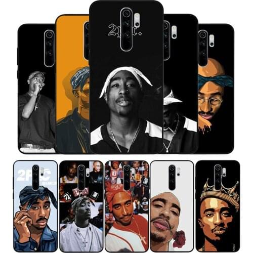 Rapper 2pac singer Tupac Black TPU Silicone Soft Phone Case For Redmi 4A 4X 7A 5 Plus 6 Pro NOTE 9 7 8 5 Pro 4 6
