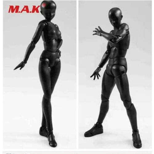 Black Male Female Body Figure Movebale Action Figure Model Toys