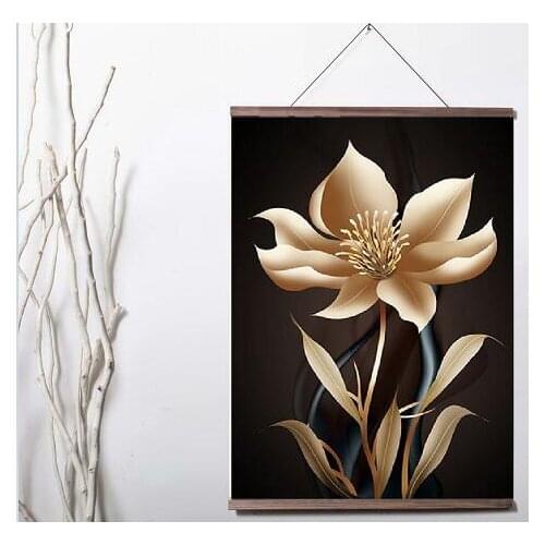 Floral Botanical Illustration Flower Plant Nordic Style Art Canvas print poster decoration painting solid wood hanging scroll