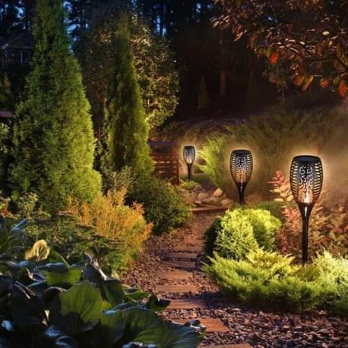 10LED 96LED Solar Flame Torch Light Flickering Waterproof Garden Decor Landscape 1pc Lawn Lamp Path Lighting Torch Outdoor Light