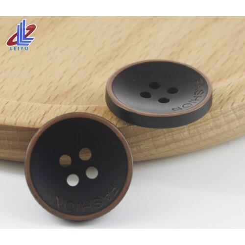 30pcs Resin Imitation Horn Black Large Buttons For Clothing Sweater Suit Coat Vintage Decorations DIY Accessories Wholesale