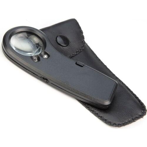 15X LED UV Pocket Card Magnifier 15X Handheld Currency Detecting Magnifying Glasses