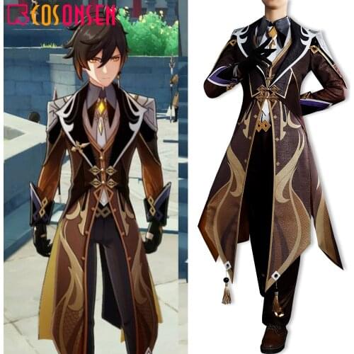 Genshin Impact Zhongli Cosplay Costume Fancy Outfit COSPLAYONSEN Custom Made