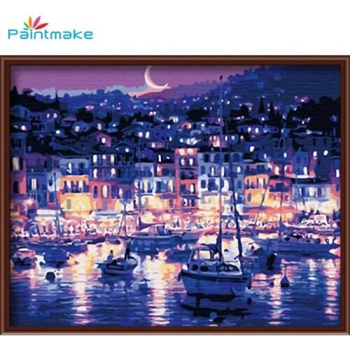 Paintmake Landscape DIY Paint By Numbers Oil Hand Painted On Canvas Home Decoration Painting Art Picture For Kids Adult