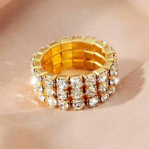 MANGOSKY Elastic 925 Stering Silver CZ Crystal Ring Purple Red Blue Zircon