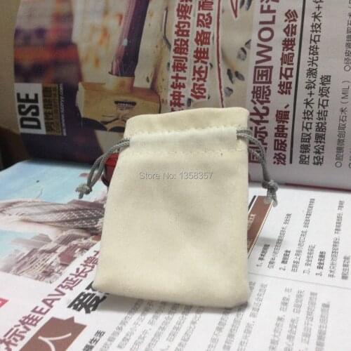 SPECIAL SALE(100pcs/lot)beige velvet jewelry bag for gift accessories headset toiletry necklace ring bracelet watch bags\pouch