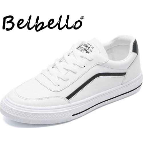 New mens casual shoes spring tide shoes student casual white shoes PU sports trend board shoes