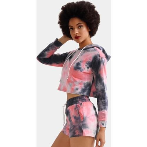 Dye Running Set Women High Strength Sports Jeckt Elastic Running Short Sports Suits Athletic Hoodie Suit Sportswear