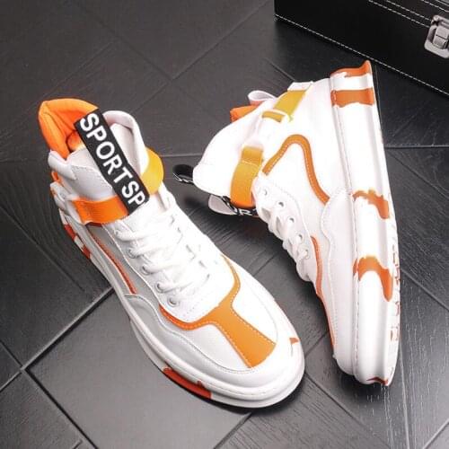 New high top and thick sole fashion versatile sport casual shoes luxury driving shoes for men a11