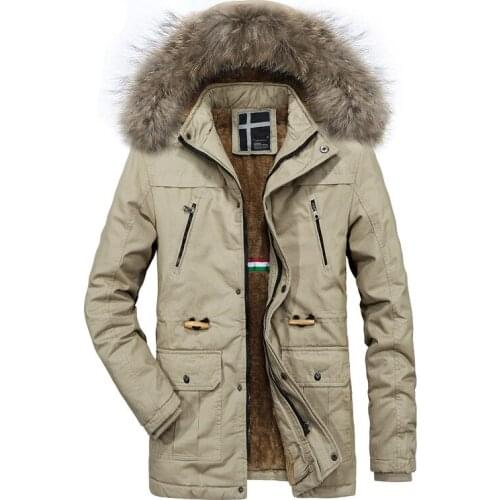 Brand Men Warm Casual Parkas 2019 Winter Male Fashion Casual Parkas Coats Mens Solid Color Comfortable Parkas