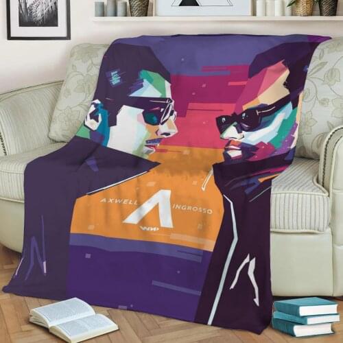Axwell and Ingrosso 3D Print Plush Blanket Throw On Sofa Home Decor Soft Warmth Washable Nap Blanket Dropshipping