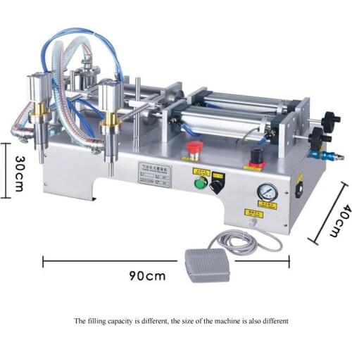 Double-head liquid filling machine for olive oil perfume automatic pneumatic filling machine