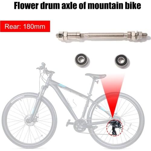 Mountain Bicycle Front Rear Wheel Hub 14CM 18CM with 2 Bearings MTB Spindle Shift Shaft Lever Cycling Repair Tool Accessories