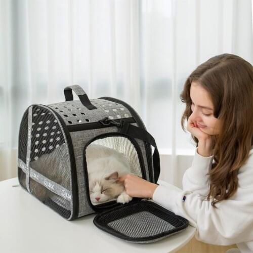 LDLC Pet Carrier Bag Breathable Cat Travel Bag Large Capacity Shoulder Bag For Puppy Transparent Outdoor Handbag Pet Supplies