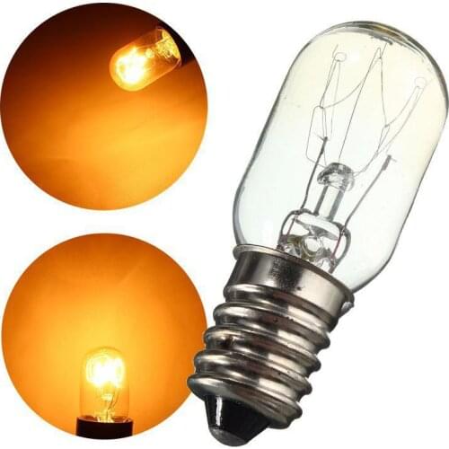 E14 15W Refrigerator Light Bulb LED Tungsten Filament Lamp Bulbs Yellow Light