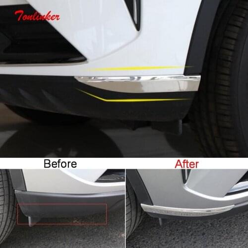 Tonlinker Exterior Front Racing grills Cover case Stickers for Nissan Murano 2015-19 Car styling 1 PCS ABS Chrome Cover sticker