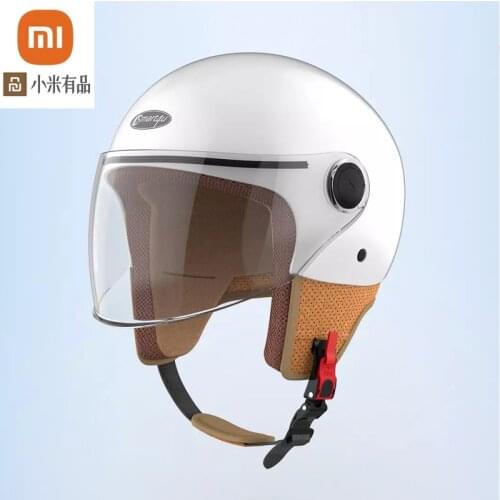 Youpin youpin Smart4u Knight Retro Motorcycle Helmet Minimalist Retro Style Soft Ear Protection Design for Electric Bike