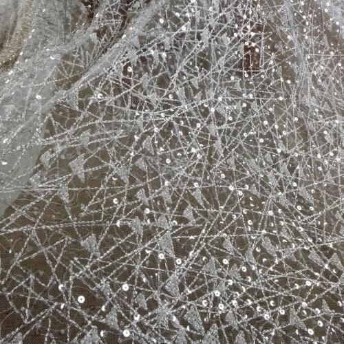 La Belleza 2021 New fashion bridal lace,ivory beaded lace fabric,off white beading wedding dress lace fabric 51'' width 1 yard