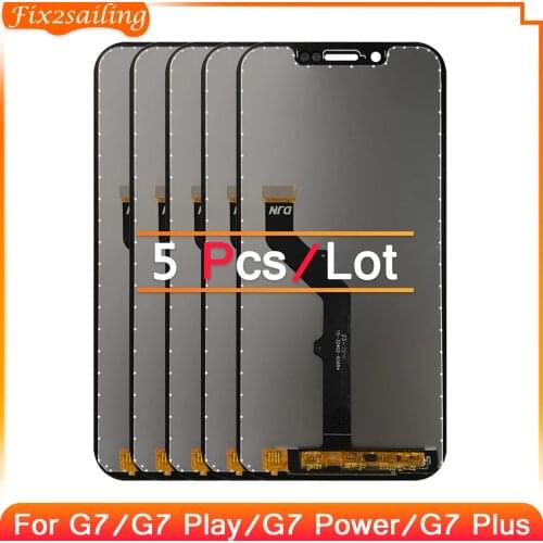 5Pcs For Motorola Moto G7 PLAY XT1952 G7 POWER XT1955 G7 PLUS LCD Display TouchScreen Digitizer Replacement For moto G7 100%Test