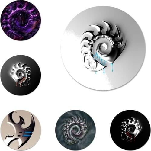 58mm starcraft 2 zerg Protoss logo Icons Pins Badge Decoration Brooches Metal Badges For Clothes Backpack Decoration