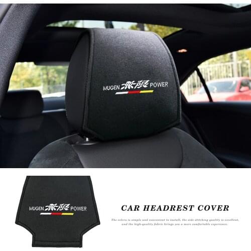 1/2PCS Auto Car Seat Neck Pillow Protection Safety Auto Headrest For Honda Mugen Power Civic Accord CRV Hrv Jazz Badge Styling