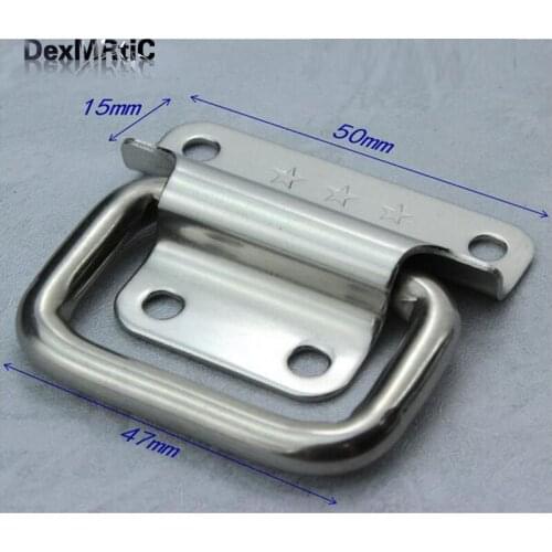 1PC Stainless steel spring folding handle Pull Handle for Toolbox and activities 50mm