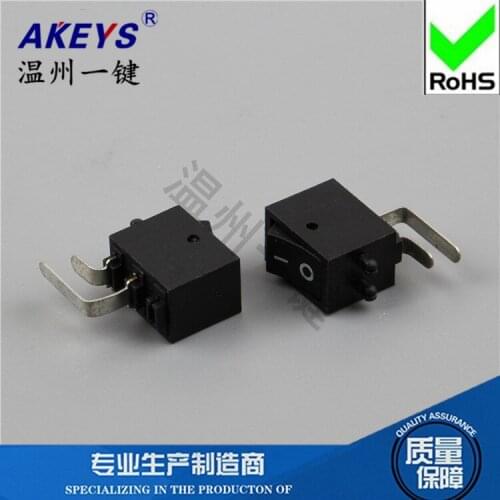 10pcs KCD11-101B Rocker switch Rocker black Copper feet 2nd gear 2 feet 2 bent feet 8.4*13.4