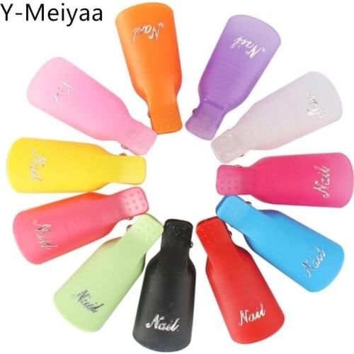 10PCS Plastic Gel Remover Wraps Nail Polish Remover Clip Nail Art Soak Off Cap Nail Degreaser Cleaner Tips For Fingers Tools 20
