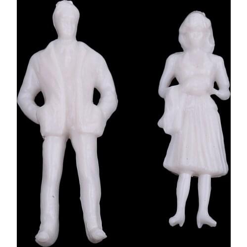 20pcs 1/75 &1/50 Scale Unpainted Model People Architectural Figure Miniature DIY