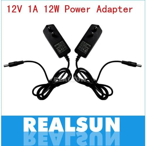 200pc/lot 12W Power Supply Wall Charger Adapter AC 100-240V to DC 12V 1A Converter EU/US//UK Plug High Quality Free fedex