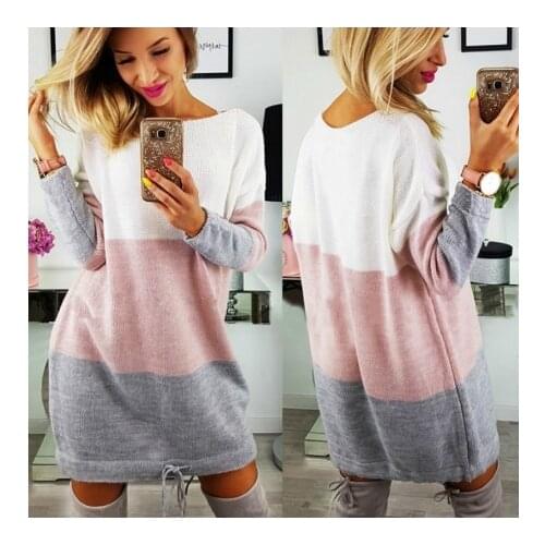 2020 Striped Long Sleeve Pregnancy Dresses For Pregnant Maternity Sweater Dress Women Clothes